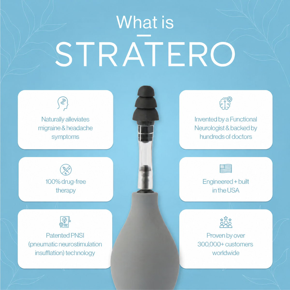 STRATERO Cranial Nerve Stimulation Therapy for Immediate Head Comfort & Wellness Support Body Care